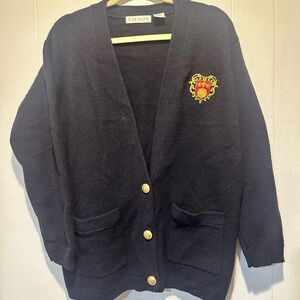 Chai’s navy wool cardigan size M eclectic grandpa‎